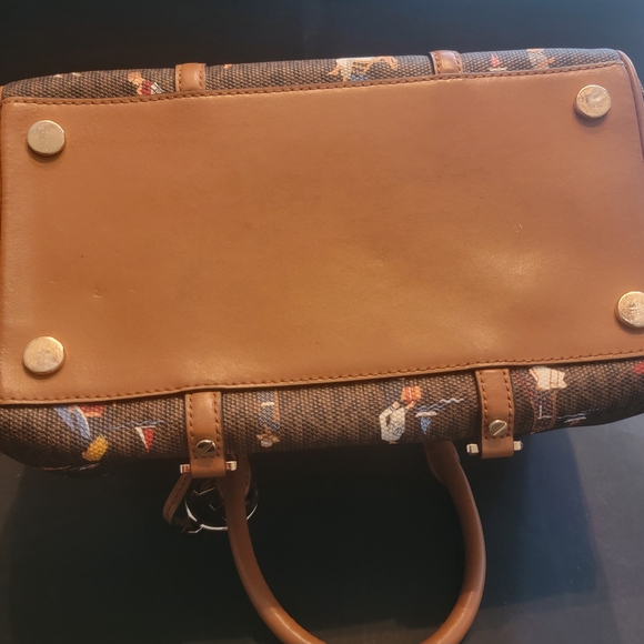 Michael Kors Brown Satchel with Nautical Print NO MAJOR CALLOUTS - Picture 9 of 9